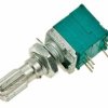 Potencjometr obrotowy 10k ohm liniowy z wyłącznikiem, oś 6x20mm, raster 2,54mm; B10k
