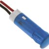 Lampka kontrolna do montażu panelowego 24V dc, niebieska 6mm LED Niebieski Wyprowadzenia APEM
