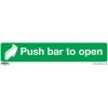 Worksafe SS29V10 Safety Sign Push Bar To Open - Self-Adhesive Vinyl - PK10