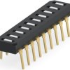 DIP switche, Off-On, 10 pole, straight, 100 mA/50 VDC, 1-1825006-7