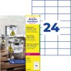 L4718-20 Film labels, water-resistant, 70 x 37 mm, 480 pieces, white
