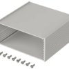 Aluminum enclosure kit, (L x W x H) 105 x 100 x 48 mm, natural, IP40, 97118100.HMT1