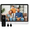 Zestaw wideodomofonowy z monitorem 8cali @Smart M8TW-WIFI_S1BH-NRC biały + breloki