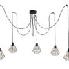 Lampa Wisząca Loftowa 5Xe27 Foskal Black