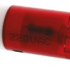 Lampka kontrolna do montażu panelowego 220V ac, czerwona 12mm LED Czerwony Faston, oczko lutownicze APEM