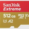 SanDisk Extreme 512 GB MicroSDHC UHS-I Klasa 10
