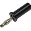Wtyk bananowy; 4mm; 25.420.2; czarny; 41,5mm; lutowany; 24A; 60V; mosiądz niklowany; ABS; Amass; RoHS