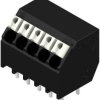 PCB terminal, 5 pole, pitch 3.5 mm, AWG 28-14, 10 A, spring-clamp connection, black, 1885680000