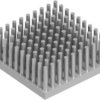 Pin heatsink, (L x W x H) 36.4 x 36.4 x 15 mm, 3.9 to 1.25 K/W, natural aluminum, 10006863