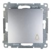 Simon 54 Przycisk /Światło/, Szybkozłącza, Srebrny Mat Ds1.01/43