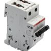 Wyłącznik nadprądowy MCB, Typ C, 2-biegunowy, 8A, 440V, 125V, na szynę DIN, ABB S202M-C8, S200M