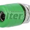 Gniazdo bananowe 4mm 32A 60VDC zielone IBU401-GN