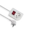 Przedłużacz z wyłącznikiem CLASSIC 1-gniazdo b/u 1,5m /OMY 2x1/ PSN-11,5W