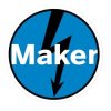 Maker Zap Sticker - Blue