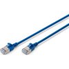 Patch cable, slim design, RJ45 plug, straight to RJ45 plug, straight, Cat 6A, F/FTP, LSZH, 0.3 m, blue, DK-1632-A-003S-B