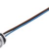 Panel socket, M12, 5 pole, strand connection, screw locking, straight, 09 3442 679 05