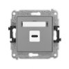 Icon Mechanizm Gniazda Pojedynczego 1Xusb C-C Szary Mat 27Igusb-7