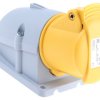 Złącze przemysłowe - zasilające 16A Gniazdo 110 V 2P + E Żeński Amphenol Industrial Żółty Montaż ścienny IP44