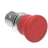 Metalowy przycisk grzybkowy odblokowanie przez obrót fi 40mm wg ISO13850 Czerwony LPSB6644