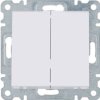 LUMINA Wyłącznik podwójny seryjny świecznikowy biały WL0040 HAGER