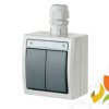 AQUANT Wyłącznik podwójny świecznikowy n/t szary IP65 1202-65 ELEKTRO-PLAST NASIELSK