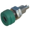 Gniazdo bananowe Żeński Połączenie lutowane typ Gniazdo bananowe Zielony 16A Hirschmann Test & Measurement rozmiar 4 mm