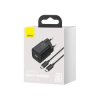 Zasilacz - ładowarka sieciowa 5V/3A 9V/2,77A 12/2,1A PD3.0/25W USB-C czarna / BASEUS TZCCSUP-L01