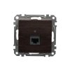 Gniazdo komputerowe RJ45 kat. 5e UTP, wenge, efekt drewna, Sedna Design i Elements SDD181451