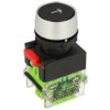 Przełącznik; przyciskowy; LAS0-A3Y-M20/N-AD; OFF-(ON); czarny; bez podświetlenia; śrubowe; 2 pozycje; 10A; 500V AC; 22mm; 55mm;
