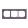 DECO Ramka 3 potrójna uniwersalna z tworzywa DECO Pastel Matt wrzosowy 50DR-3 KARLIK