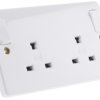 Gniazdo wtykowe Typ G - brytyjski Montaż wpuszczany MK Electric ścieżki: podwójne z przełącznikiem 13A