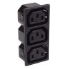 3 Way C13 IEC Snap-Fit Outlet Connector 10A