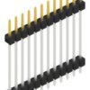 Pin header, 12 pole, pitch 2.54 mm, straight, black, SL523712S