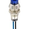 Lampka kontrolna do montażu panelowego 5 → 28V dc, niebieska 8.2mm LED Wyprowadzenia Sloan