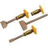 Roughneck 31-933 Bolster & Chisel Set with Non-Slip Guards, 3 Piece