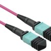 Value 21.99.1102 światłowodowe do światłowodów kabel 5.00 m fioletowy [1x złącze męskie MPO - 1x złącze męskie MPO] 50/1