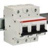 Wyłącznik miniaturowy High Performance, Typ C, 3-biegunowy, 63A, 690V ac, 250 V dc, ABB, S800S 50 kA