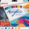 4-5000-5-999 Acrylic markers, 5 mm-10 mm, assorted, pack of 5