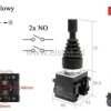 Joystick przemysłowy; 2 tory; chwilowy; 2xNO; 22mm