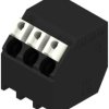 PCB terminal, 3 pole, pitch 3.81 mm, AWG 28-14, 12 A, spring-clamp connection, black, 1885420000
