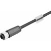 Sensor actuator cable, M12-cable socket, straight to open end, 3 pole, 8.3 m, PUR, black, 4 A, 1968590830