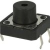 Mikroprzycisk; 12x12mm; 8mm; TS1202-8,0; 4,7mm; przewlekany (THT); 4 piny; czarny; OFF-(ON); bez podświetlenia; 50mA; 12V DC; 18