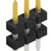 Pin header, 3 pole, pitch 2 mm, straight, black, 10062840