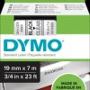 S0720820 DYMO D1 tape, 19 mm, black/transparent