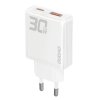 Ładowarka USB sieciowa 30W DUDAO GaN A30EU Biała USB+USB-C