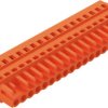 Socket header, 19 pole, pitch 5.08 mm, angled, orange, 231-318/026-000