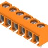 PCB terminal, 6 pole, pitch 5.08 mm, AWG 26-14, 15 A, screw connection, orange, 1234580000
