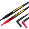Measuring lead with (4 mm lamella plug, straight) to (test probe, angled), 1.2 m, black/red, silicone, CAT II, FLUKE TL175E