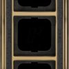 1723-833 Cover frame 3-gang, polished brass, decor anthracite -dynasty®