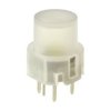Mikroprzycisk; 12mm; 14,3mm; KS01-BLV-5; 12,8mm; przewlekany (THT); 4 piny; biały; okrągły; OFF-(ON); podświetlenie LED 5V; biał